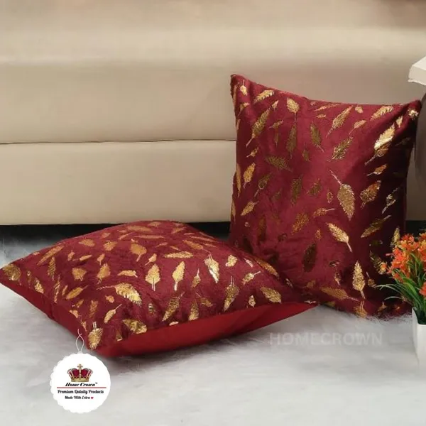 Set_Of_2_Red_Velvet_Cushion_Covers_Feather_Print_Soft_Faux_Fur_Decorative_Throw_Pillow_Covers_For_Sofa_Couch_Bed_Living_Room