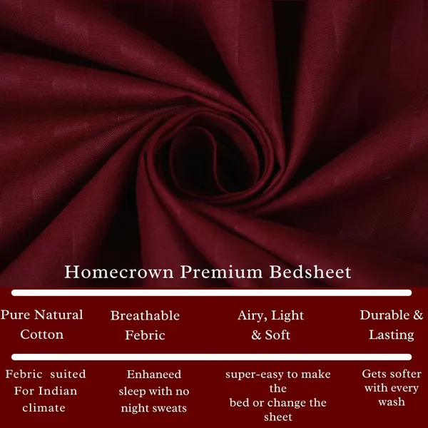 Maroon_Striped_Cotton_Feel_Elastic_Fitted_Double_Bedsheet_With_2_Pillow_Covers_For_King_Size_Bed_Thick_Mattress_Perfect_Hotels