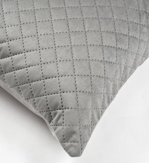 Set_Of_5_Grey_Quilted_Velvet_Decorative_Cushion_CoversSoft_Throw_Pillow_Cases_For_Sofa_Couch_And_Bed