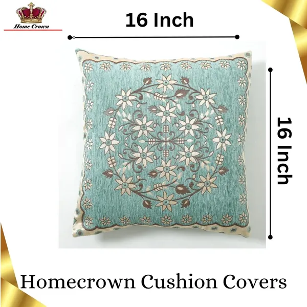 Set_Of_5_Green_Velvet_Cushion_Covers_Floral_Decorative_Throw_Pillow_Covers_For_Sofa_Couch_Bed_And_Living_Room