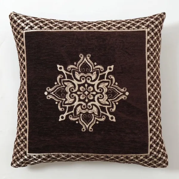 Set_Of_5_Brown_Velvet_Floral_Cushion_Covers_|_For_Sofa_&_Couch