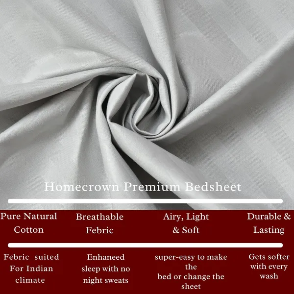 Grey_Cotton_Double_Bedsheet_With_2_Pillow_Covers_|_Striped_Elastic_Fitted_For_Home_&_Hotels