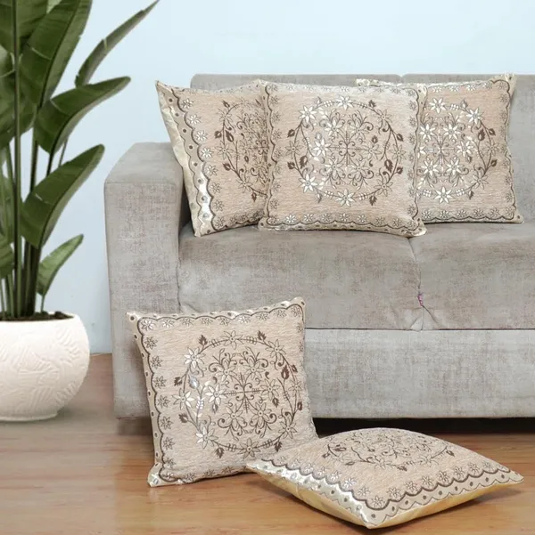 Set_Of_5_Beige_Velvet_Cushion_Covers_Floral_Decorative_Throw_Pillow_Covers_For_Sofa_Couch_Bed_And_Living_Room