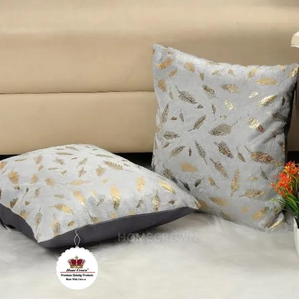 Set_of_2_Grey_Velvet_Cushion_Covers_|_Feather_Print_Soft_Faux_Fur_Cushion_Covers_|_For_Sofa_Couch_Bed_Living_Room