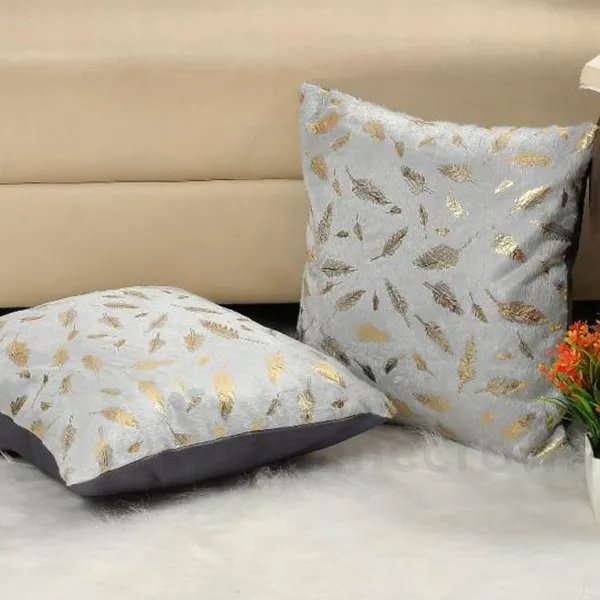 Set_of_2_Grey_Velvet_Cushion_Covers_|_Feather_Print_Soft_Faux_Fur_Cushion_Covers_|_For_Sofa_Couch_Bed_Living_Room