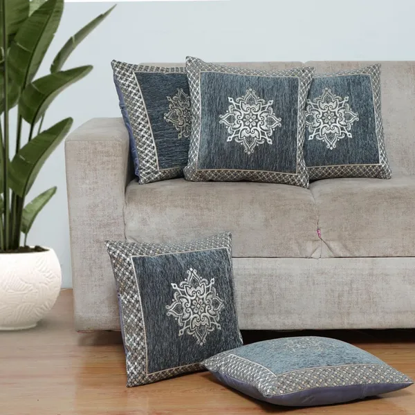Set_Of_5_Grey_Velvet_Cushion_Covers_Floral_Decorative_Pillow_Covers_For_Sofa_Couch_Bed_Living_Room