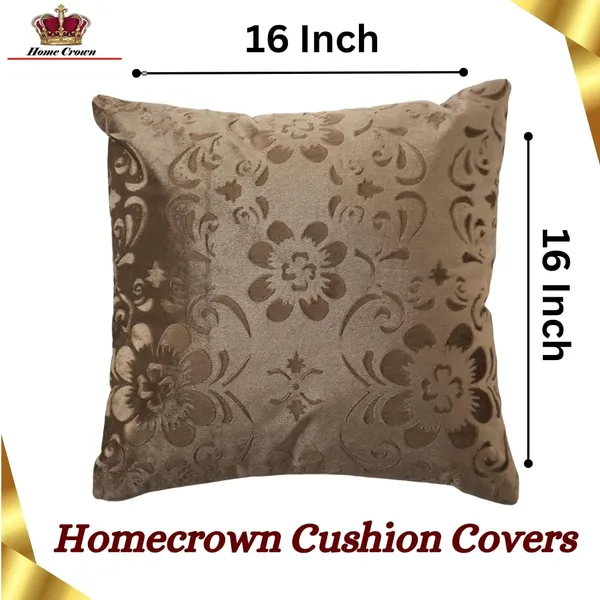 Set_Of_5_Brown_Velvet_Floral_Cushion_Covers_Decorative_Throw_Pillow_Covers_For_Sofa_Couch_Bed_And_Living_Room