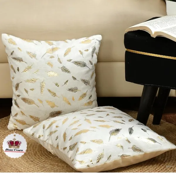 Set_Of_2_White_Velvet_Cushion_Covers_Feather_Print_Soft_Faux_Fur_Decorative_Throw_Pillow_Covers_For_Sofa_Couch_Bed_Living_Room