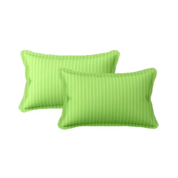 Light_Green_Striped_Cotton_Feel_Elastic_Fitted_Double_Bedsheet_With_2_Pillow_Covers_For_King_Size_Bed_Thick_Mattress_Perfect_Hotels