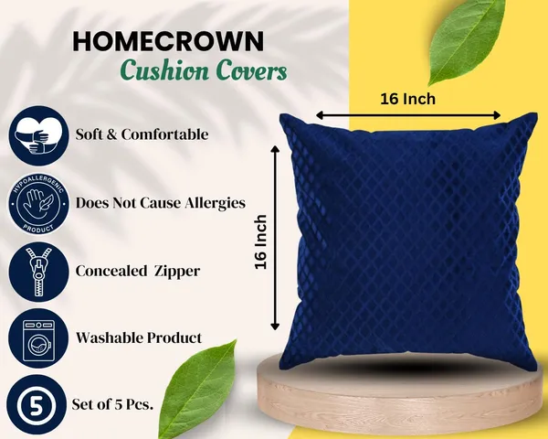 Set_Of_5_Blue_Soft_Velvet_Cushion_Covers