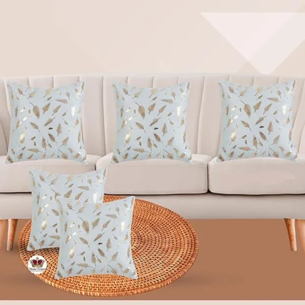Soft_Velvet_Fabric_Feather_Print_Decorative_Faux_Fur_Cushion_Covers_16x16_Inch_Set_of_5_for_Couch,_Sofa,_Bed_(White)