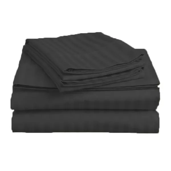Dark_Grey_Microfiber_Soft_Cotton_King_Size_Double_Bedsheet_Set_With_2_Pillow_Covers__Satin_Striped_Ideal_Hotels_And_Guest_Rooms