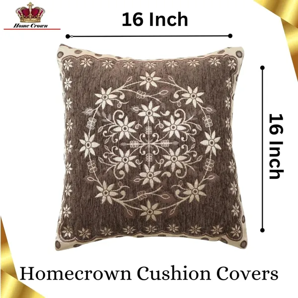 Set_Of_5_Brown_Velvet_Cushion_Covers_Floral_Decorative_Throw_Pillow_Covers_For_Sofa_Couch_Bed_And_Living_Room