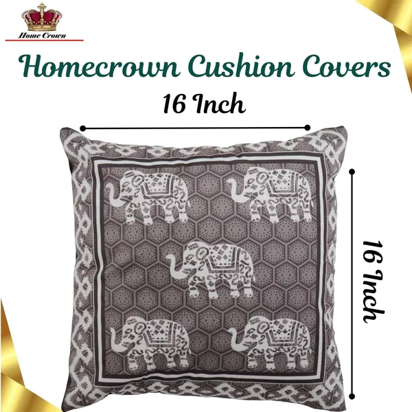 Set_Of_5_Brown_Velvet_Cushion_Covers_Elephant_Print_Decorative_Throw_Pillow_Covers_For_Sofa_Couch_Bed_And_Living_Room