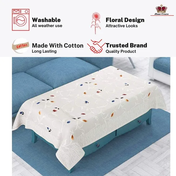 White_Net_Fabric_Floral_Center_Table_Cover_Poyester_And_Cotton_Blend_Table_Cover_For_Center_Table_And_4_Seater_Dining_Table