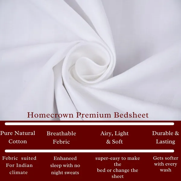 White_Microfiber_Soft_Cotton_King_Size_Double_Bedsheet_Set_With_2_Pillow_Covers__Satin_Striped_Ideal_Hotels_And_Guest_Rooms