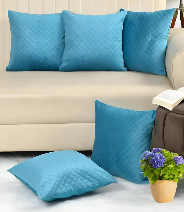 Set_Of_5_Sky_Quilted_Velvet_Decorative_Cushion_Covers_Soft_Throw_Pillow_Cases_For_Sofa_Couch_And_Bed
