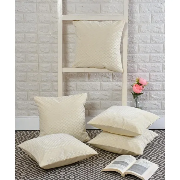 Set_Of_5_White_Soft_Velvet_Cushion_Covers