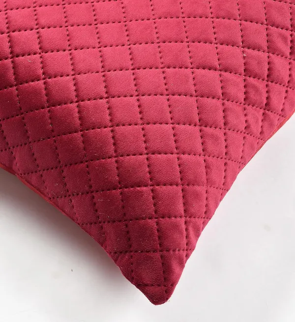 Set_Of_5_Red_Soft_Velvet_Quilted_Cushion_Covers