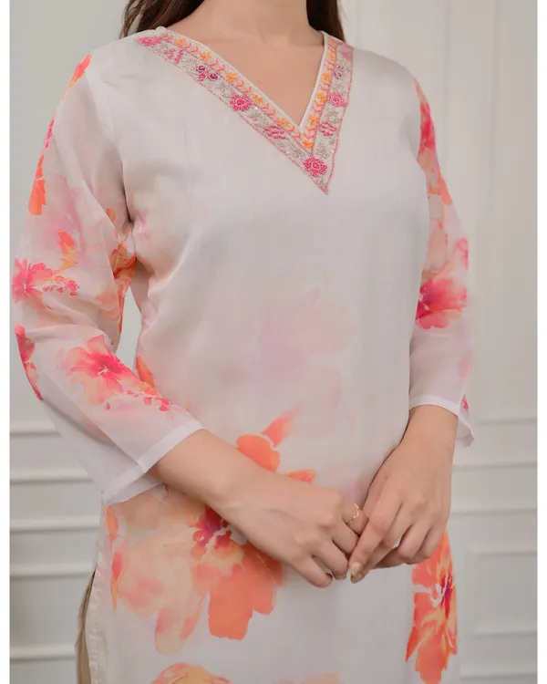 White_Fabric_Straight_Kurta_Pant_And_Dupatta_Set