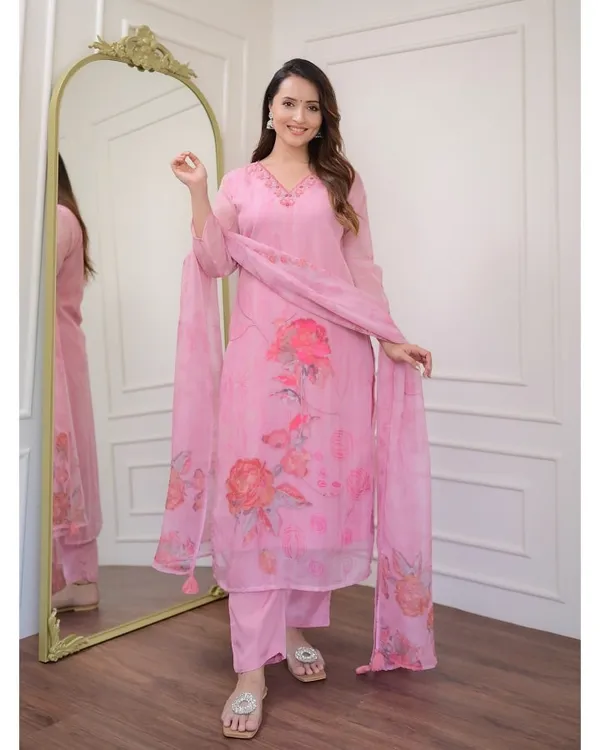 Pink_Fabric_Straight_Kurta_Pant_And_Dupatta_Set