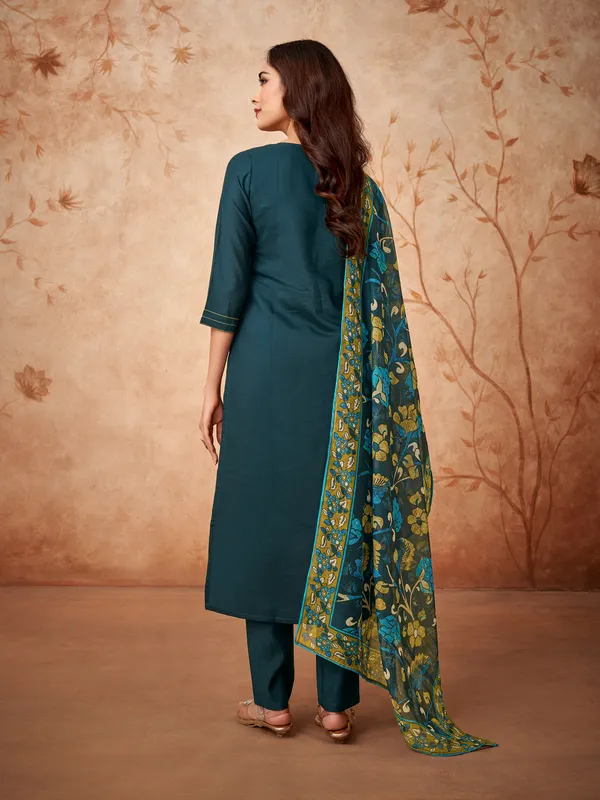 Blue_Cotton_Silk_Fabric_Straight_Kurta_Pant_And_Dupatta_Set