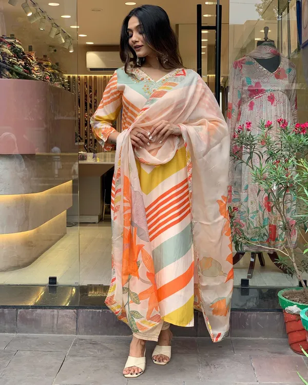 Orange_Printed_Viscose_Fabric_Straight_Kurta_Pant_And_Dupatta_Set