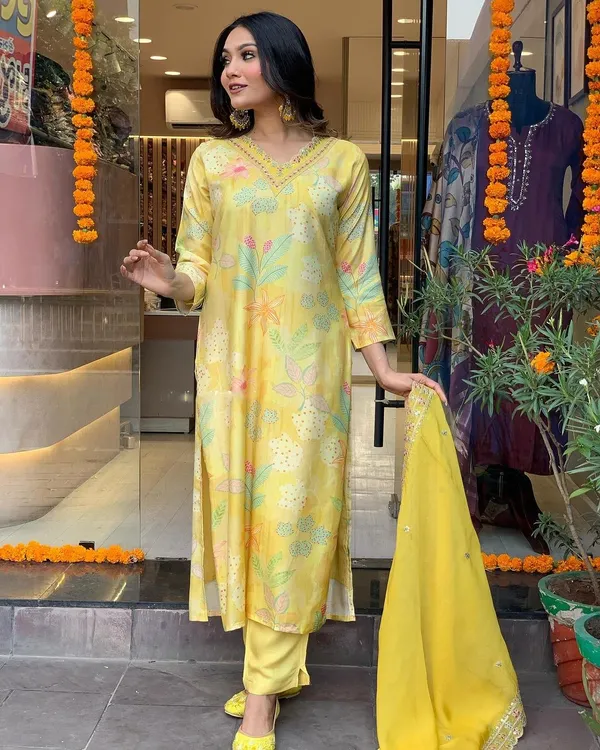 Yellow_Printed_Viscose_Fabric_Straight_Kurta_Pant_And_Dupatta_Set