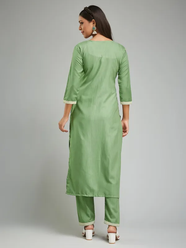 Green_Cotton_Printed_Work_Kurta_Pant_And_Dupatta_Set_For_Women