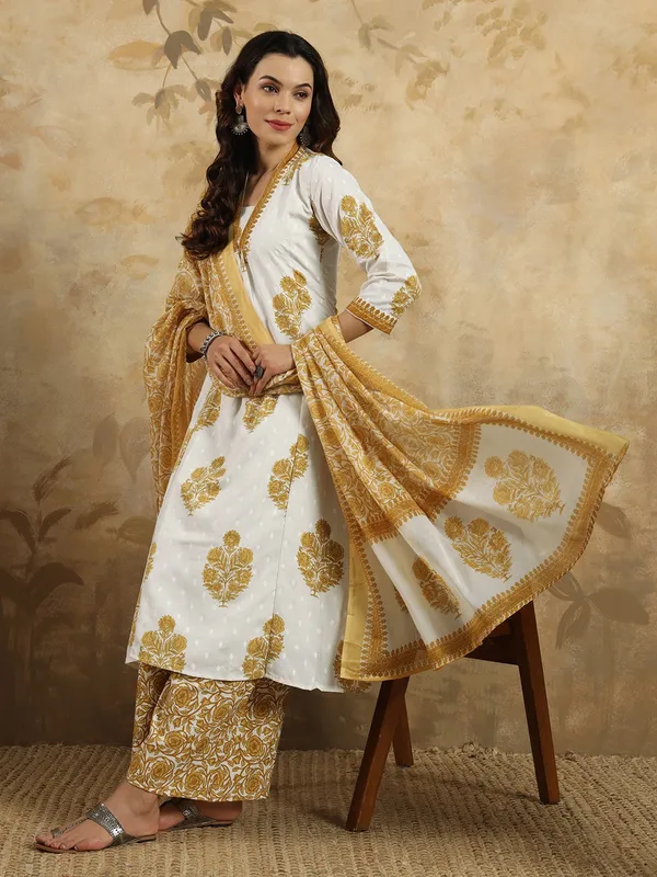 Mustard_Cotton_Blend_Fabric_Printed_Work_Straight_Cut_Kurta_Pant_And_Dupatta_Set