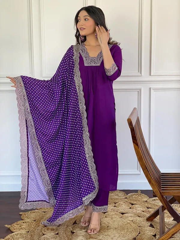 Purple_Embroide_Viscose_Fabric_Straight_Kurta_Pant_And_Dupatta_Set