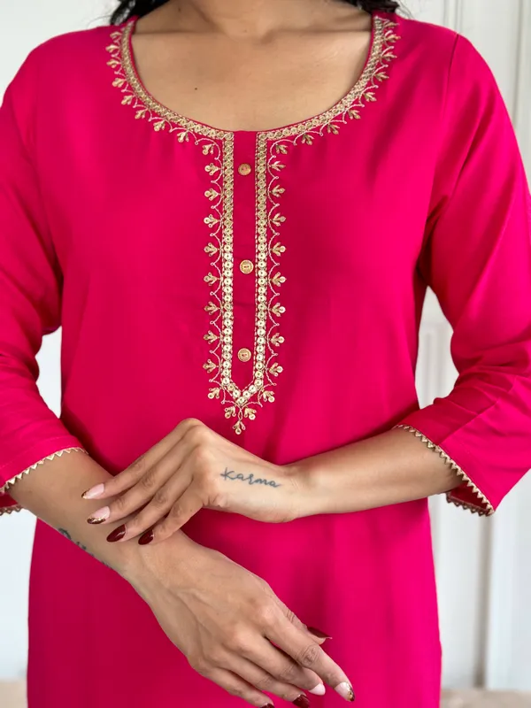 Pink_Viscose_Fabric_Work_Straight_Cut_Kurta_Pant_And_Dupatta_Set