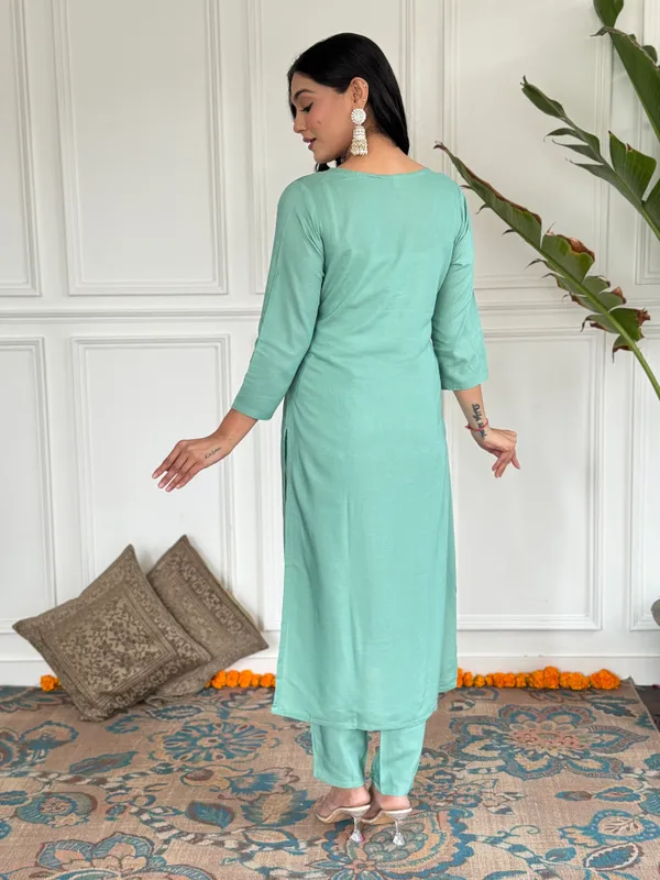 Green_Firoji_Embroide_Viscose_Blend_Fabric_Straight_Kurta_Pant_And_Dupatta_Set
