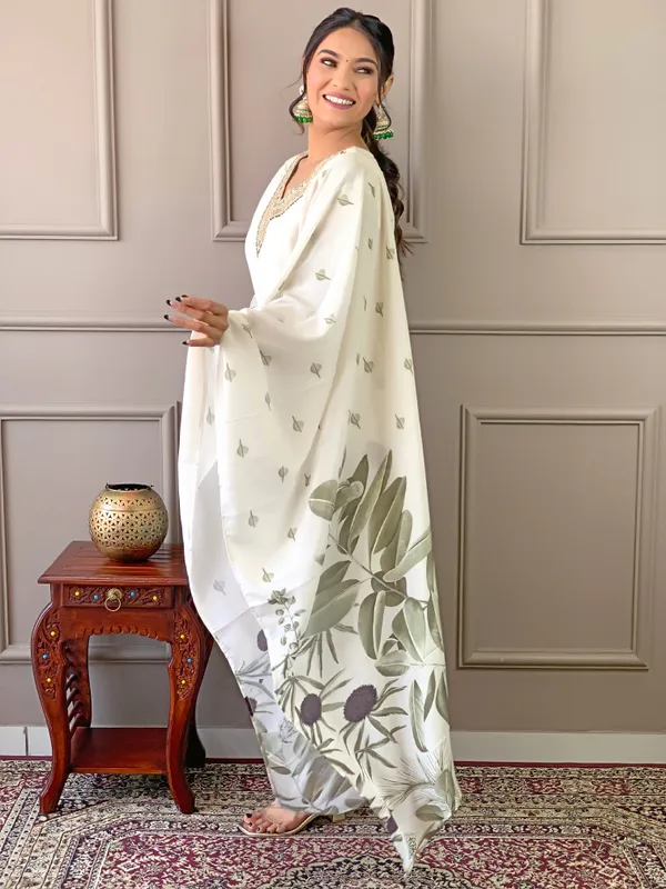 Green_French_Crepe_Fabric_Printed_Kurta_Set_For_Women