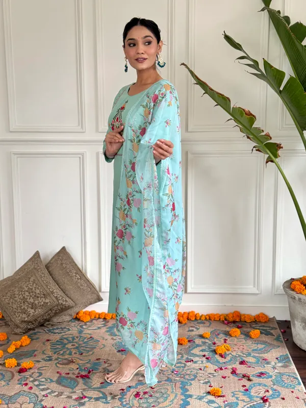 Blue_Thread_Work_Fabric_Straight_Kurta_Pant_And_Dupatta_Set