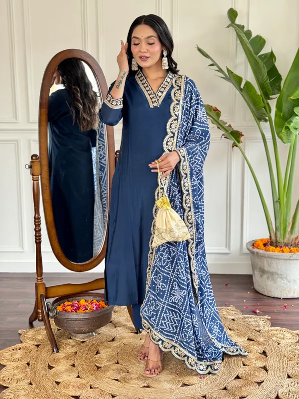 Blue_Viscose_Silk_Fabric_Work_Straight_Cut_Kurta_Pant_And_Dupatta_Set