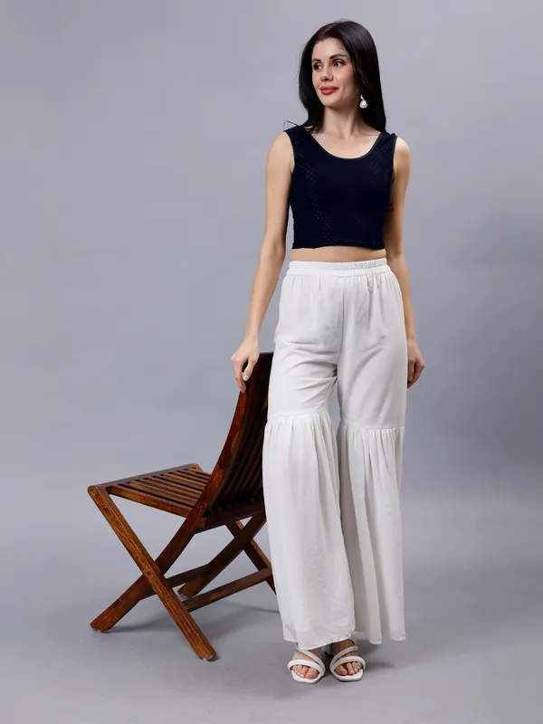 Navy_Blue_Plus_Size_Sleeveless_Blouse_For_Women