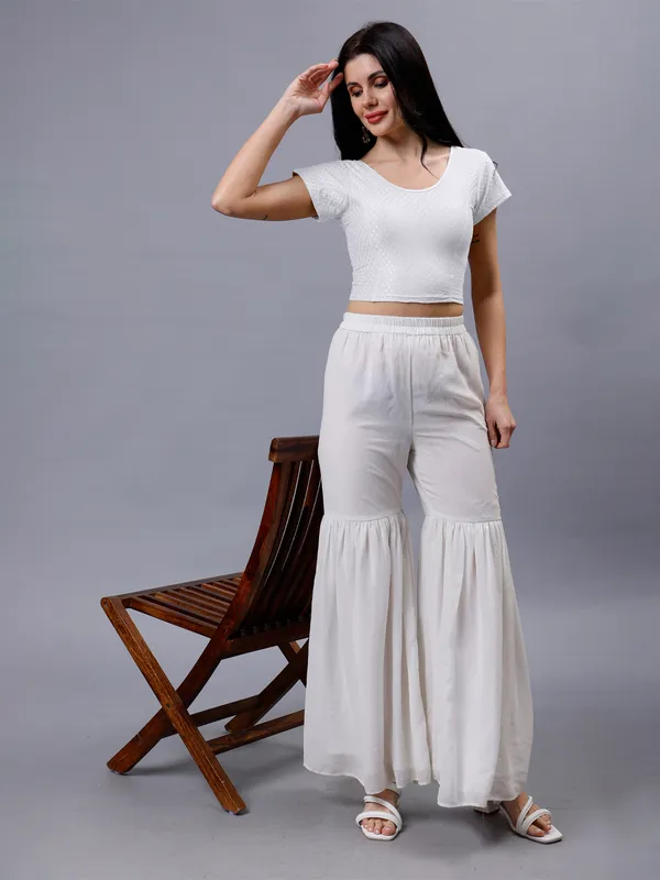 White_Plus_Size_Short_Sleeve_Blouse_For_Women