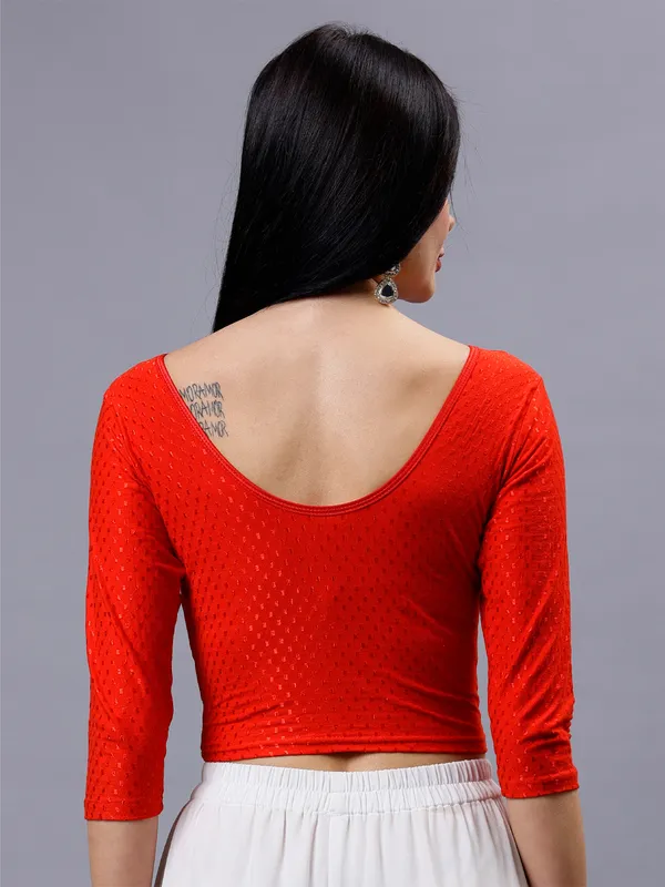 Red_Plus_Size_Full_Sleeve_Blouse_For_Women