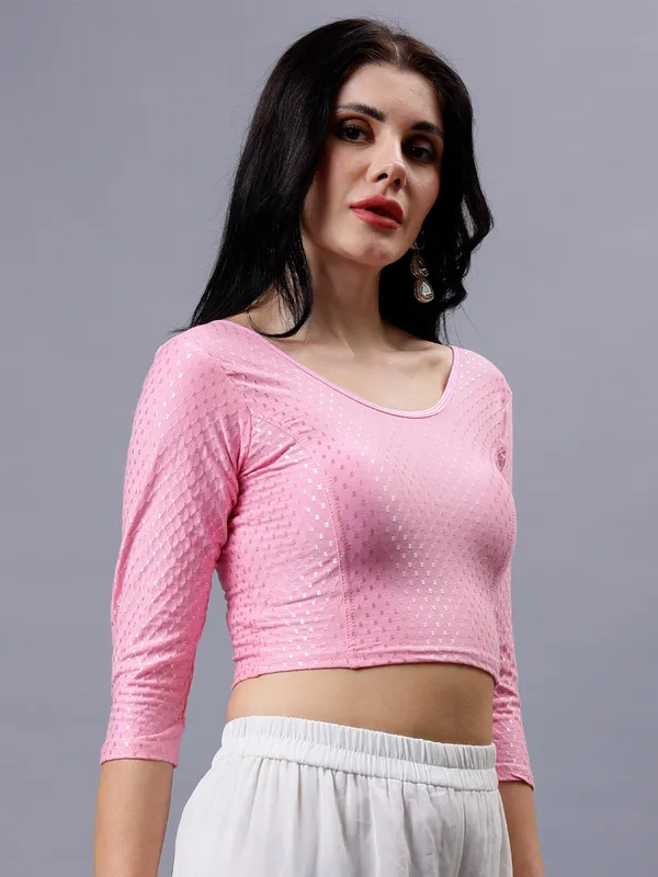 Baby_Pink_Plus_Size_Full_Sleeve_Blouse_For_Women