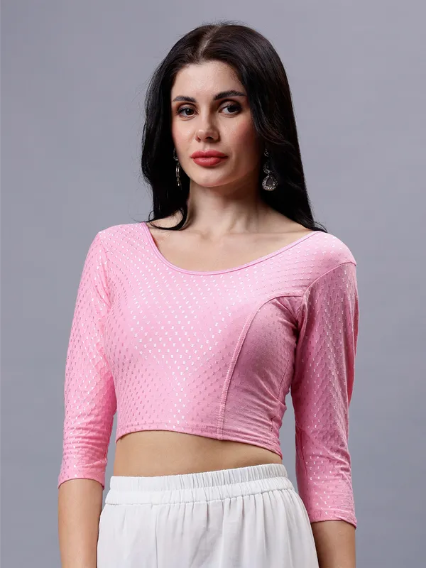 Baby_Pink_Plus_Size_Full_Sleeve_Blouse_For_Women