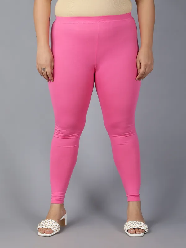 Pink_Solid_Plus_Size_Ankle_Length_Ethnic_Wear_Legging_For_Women