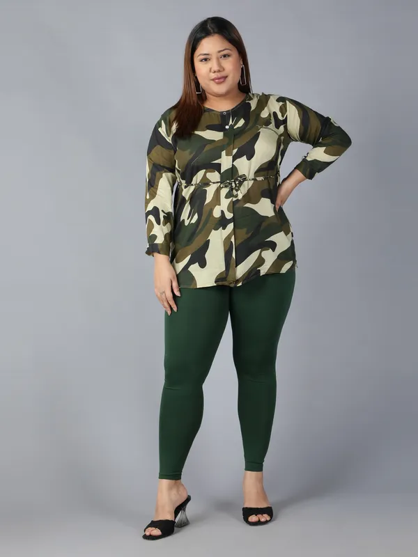 Dark_Green_Solid_Plus_Size_Ankle_Length_Ethnic_Wear_Legging_For_Women