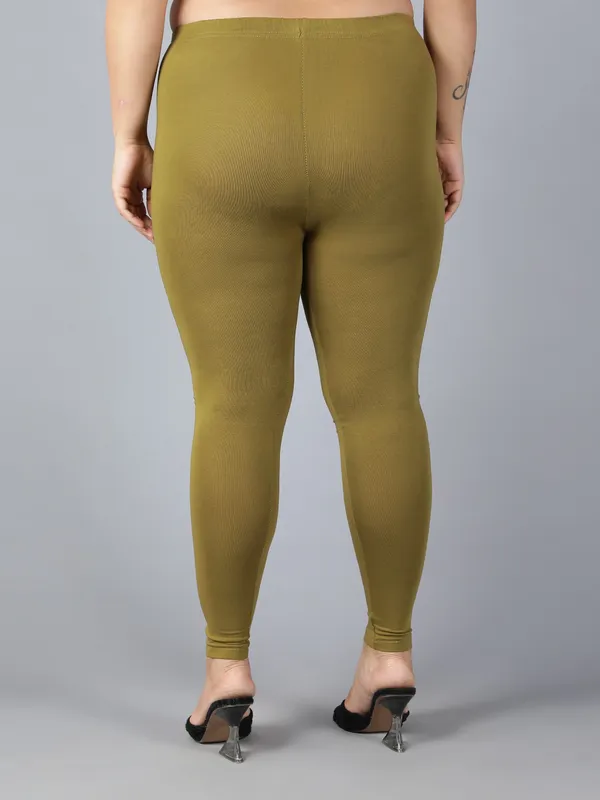 Dark_Green_Solid_Plus_Size_Ankle_Length_Ethnic_Wear_Legging_For_Women
