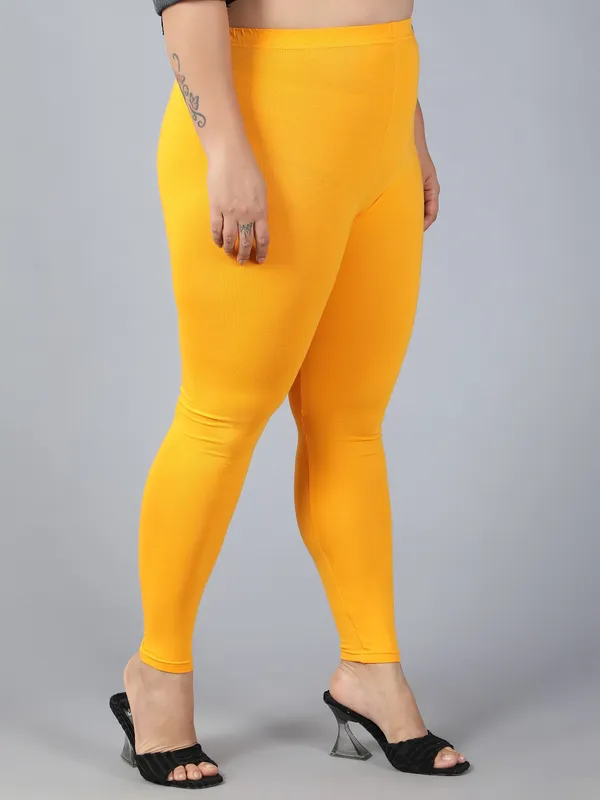 Mustard_Solid_Plus_Size_Ankle_Length_Ethnic_Wear_Legging_For_Women