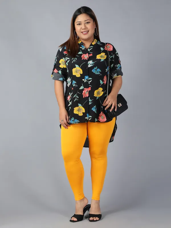 Mustard_Solid_Plus_Size_Ankle_Length_Ethnic_Wear_Legging_For_Women