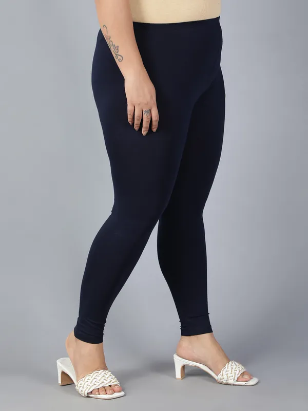 Navy_Blue_Solid_Plus_Size_Ankle_Length_Ethnic_Wear_Legging_For_Women