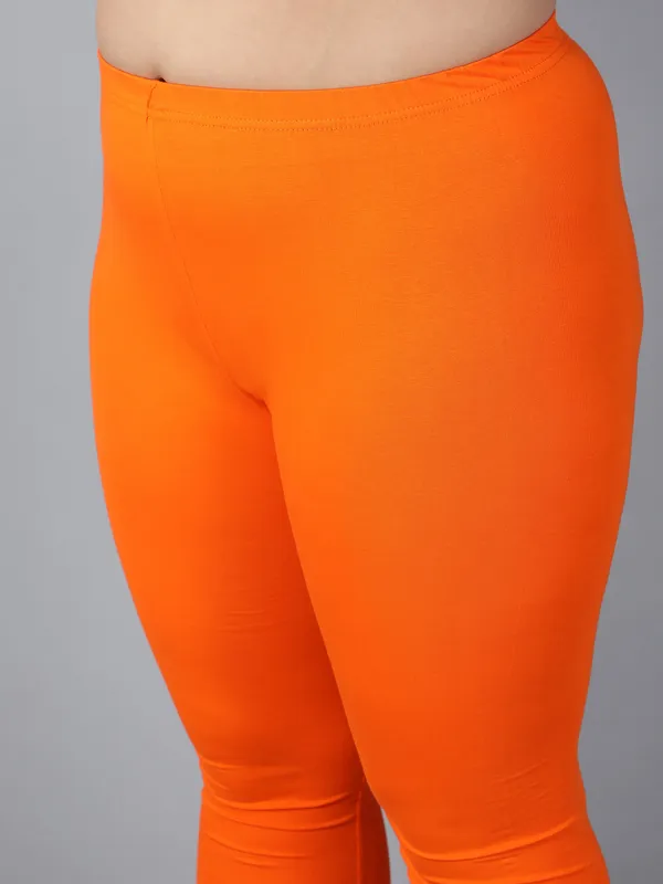 Orange_Solid_Plus_Size_Ankle_Length_Ethnic_Wear_Legging_For_Women