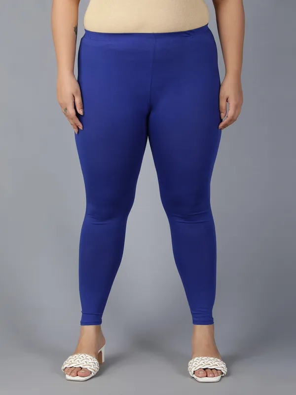 Blue_Solid_Plus_Size_Ankle_Length_Ethnic_Wear_Legging_For_Women