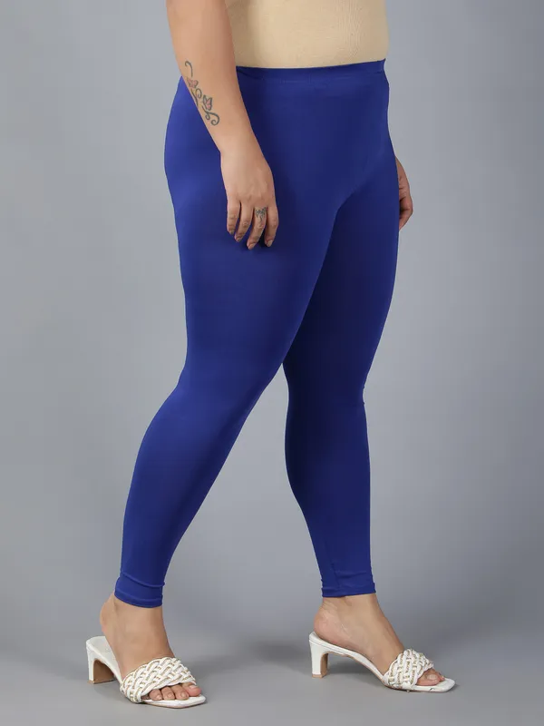 Blue_Solid_Plus_Size_Ankle_Length_Ethnic_Wear_Legging_For_Women